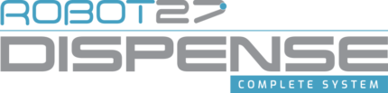 Robot27 Dispense logo with complete system.